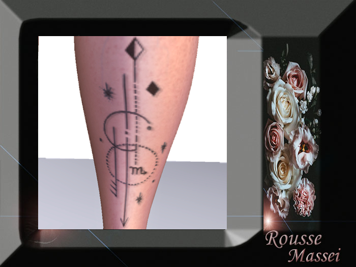 Second Life Marketplace - ..::Scorpio right calf tattoo::.. BOM